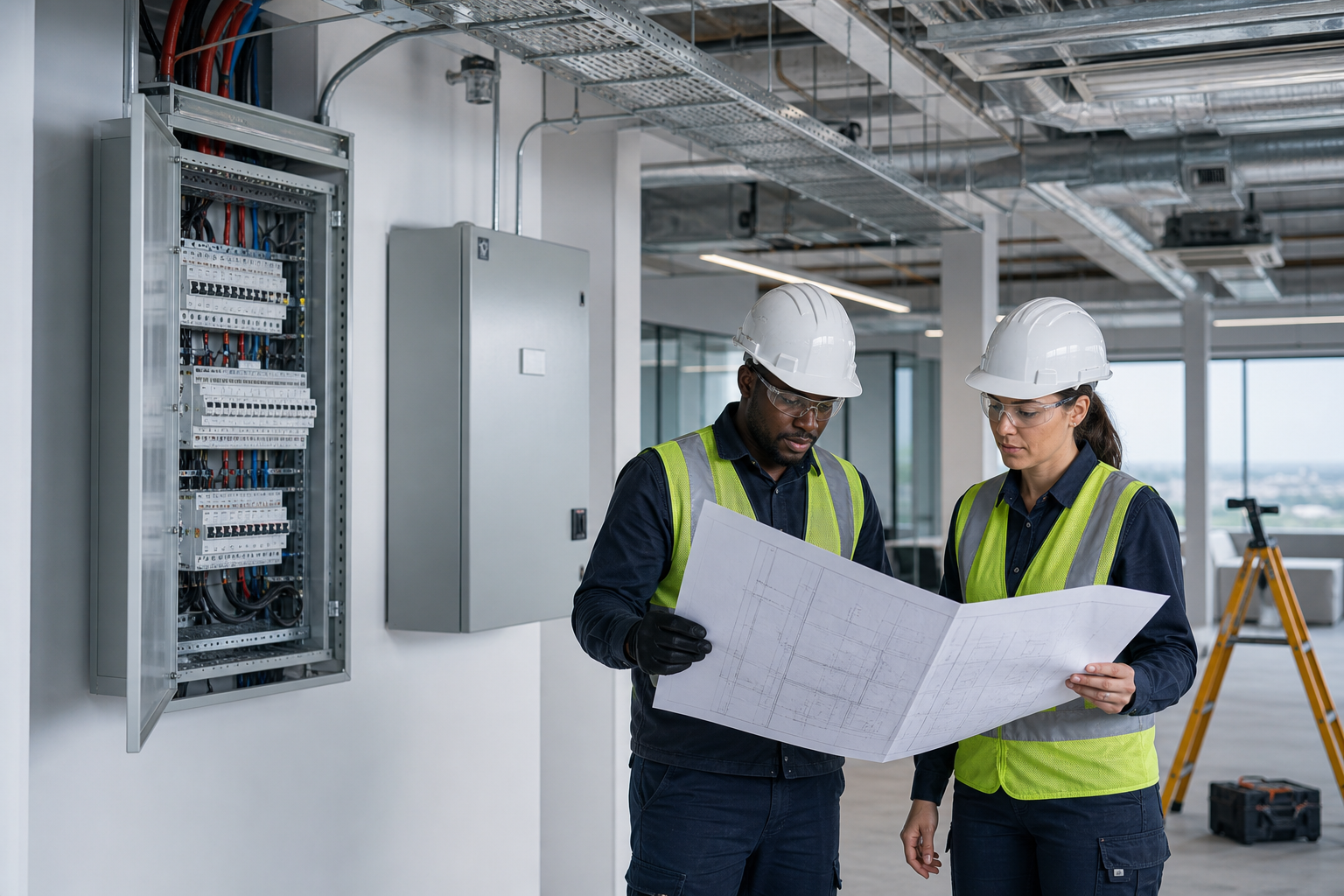 Commercial building electrical installation