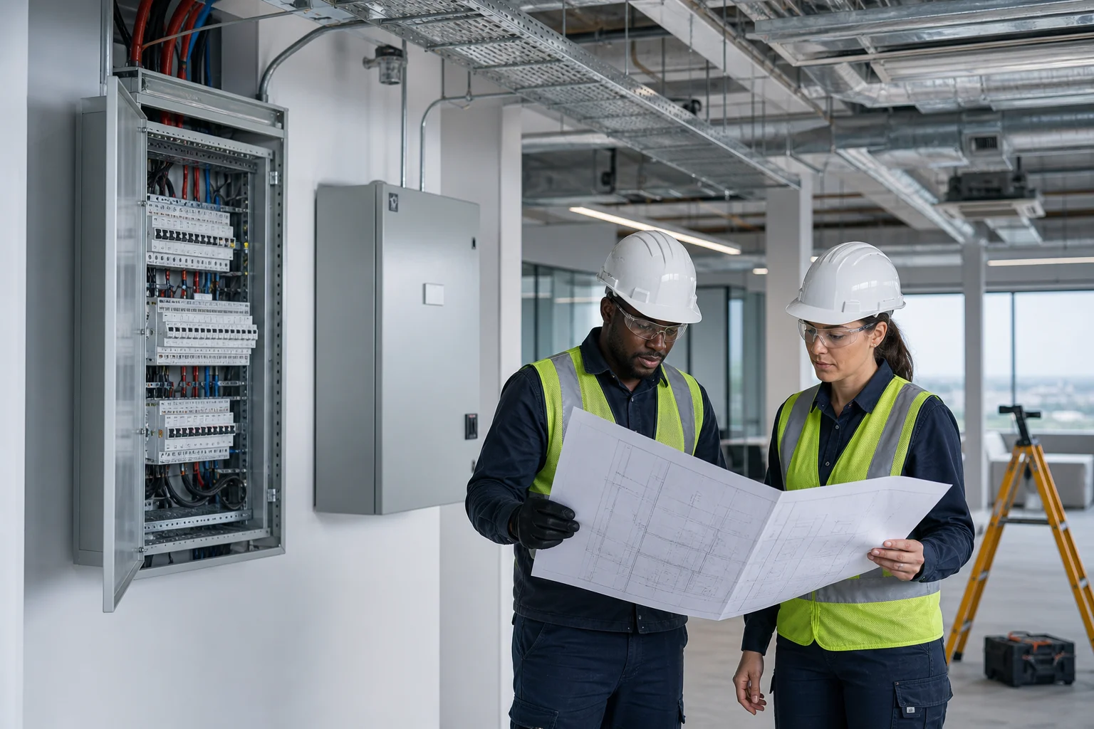 Commercial building electrical installation